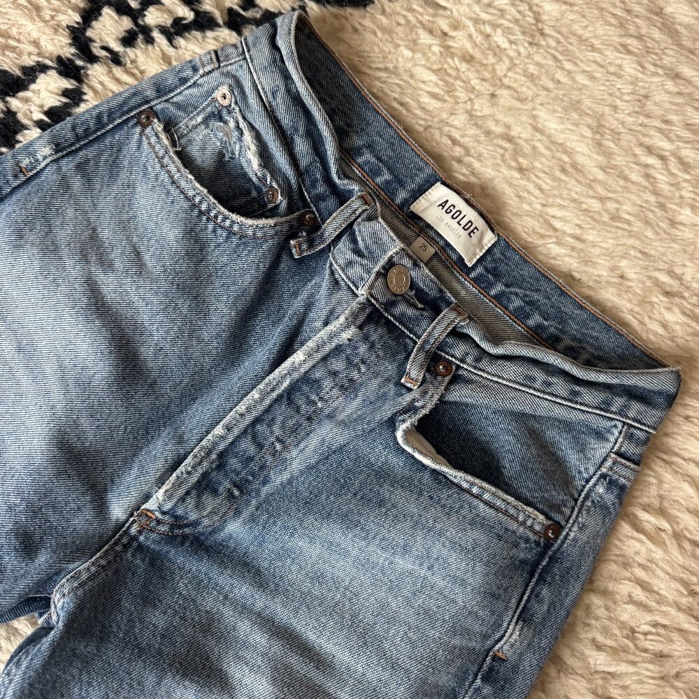 Agolde Riley High Rise Straight Crop Jeans